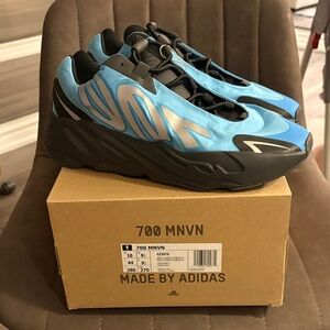 Yeezy 700 MNVN Blue and Black Athletic Shoes